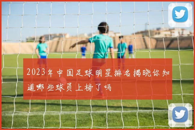 2023年中国足球明星排名揭晓你知道哪些球员上榜了吗