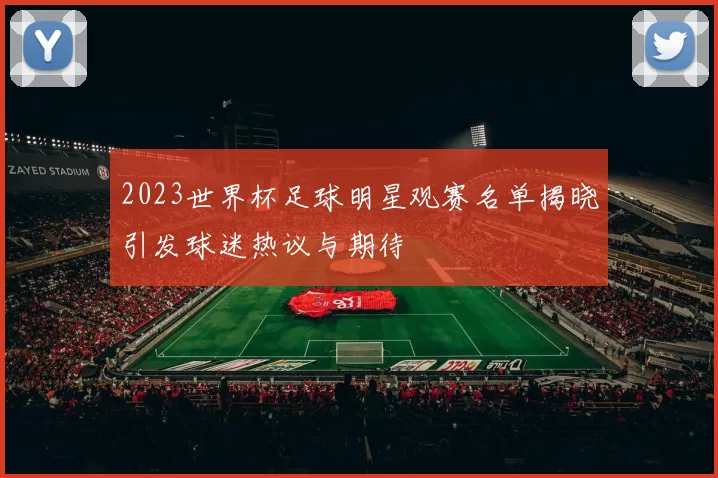 2023世界杯足球明星观赛名单揭晓引发球迷热议与期待